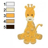 Giraffe Baby Embroidery Design